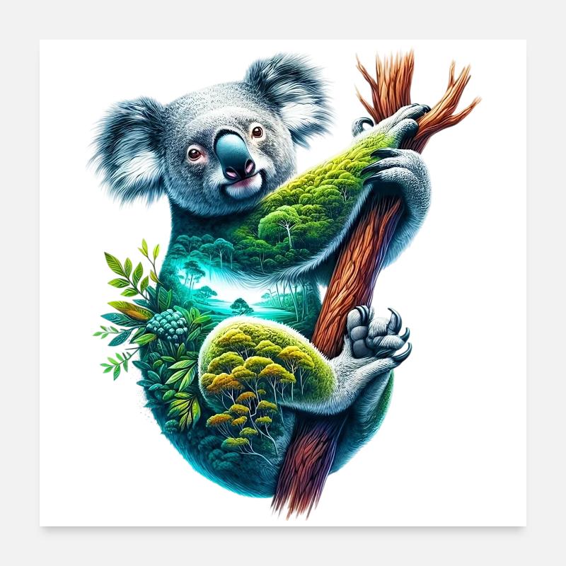 Koala Poster 60 x 60 cm