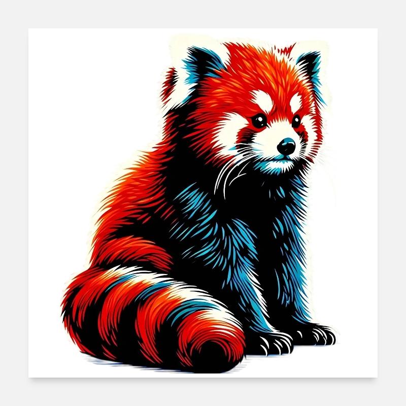Kleiner Panda Poster 60x60 cm