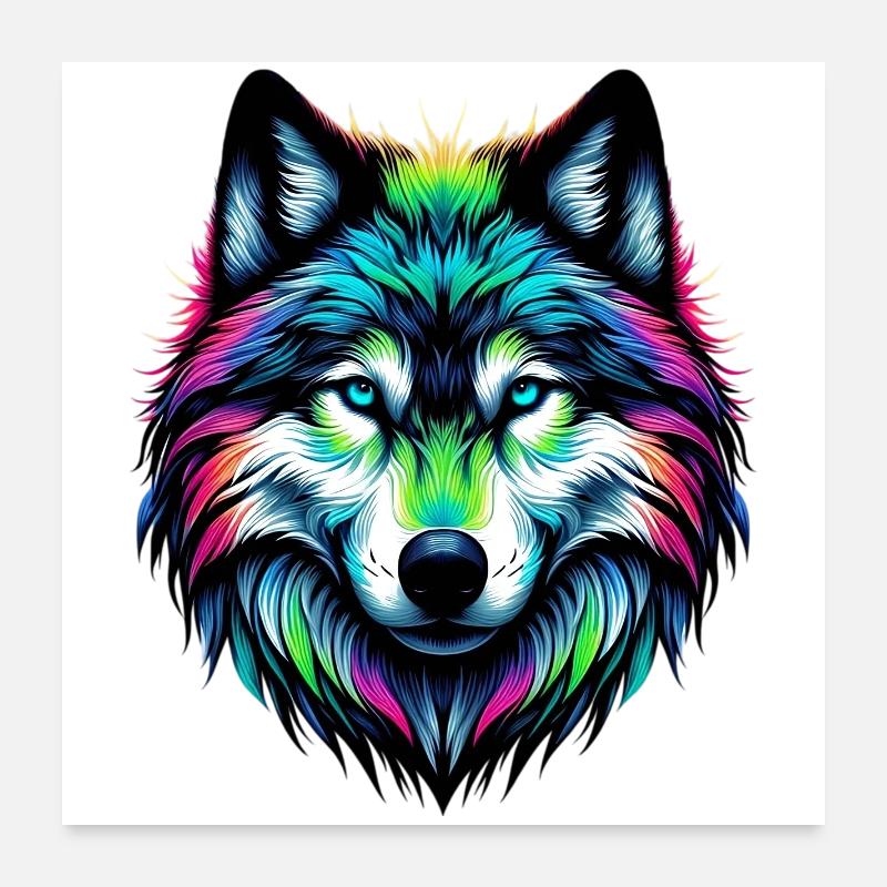 Wolf Poster 60x60 cm
