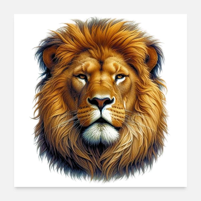 Lion Poster 60 x 60 cm
