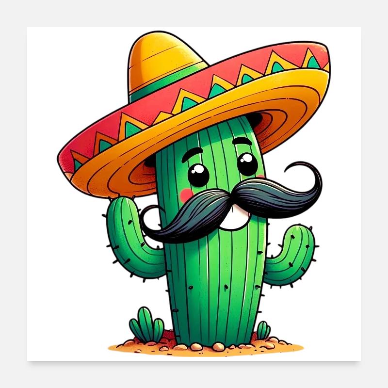 Cactus Poster 60 x 60 cm