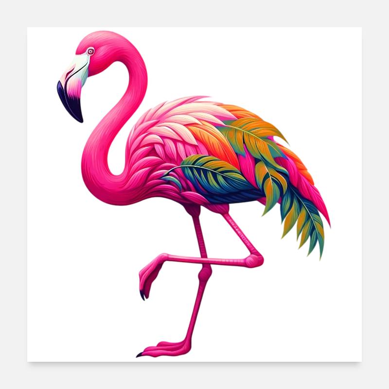 Flamingo Poster 60x60 cm