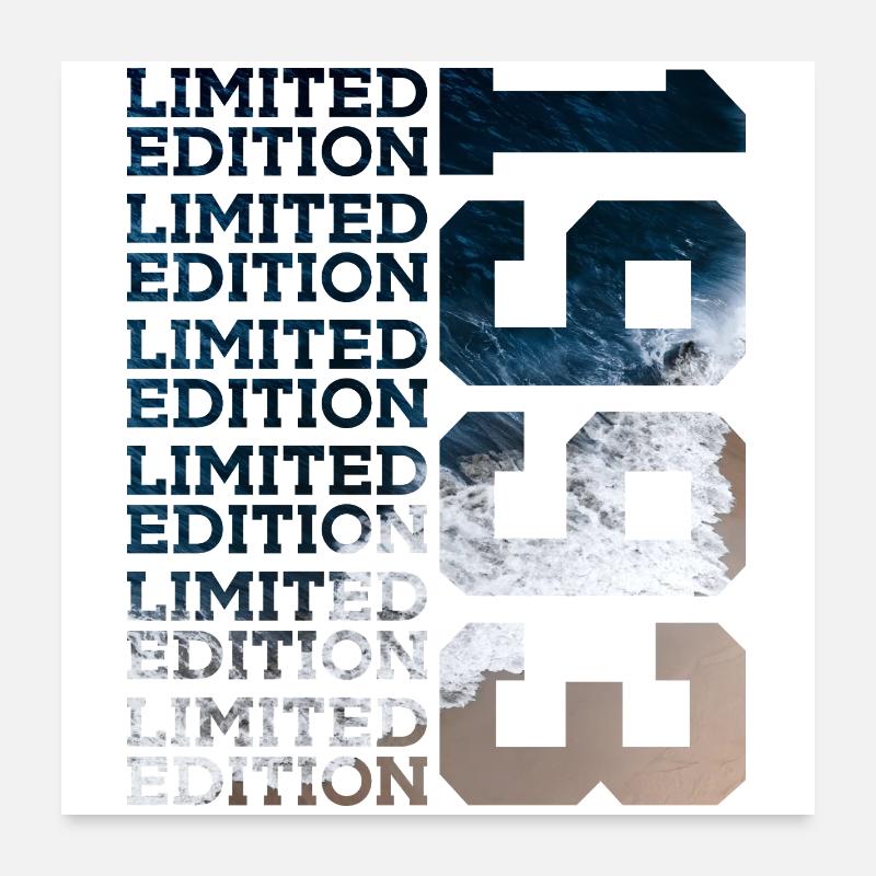 ÉDITION LIMITÉE 1993 33E ANNIVERSAIRE 33 ANS Poster 60 x 60 cm