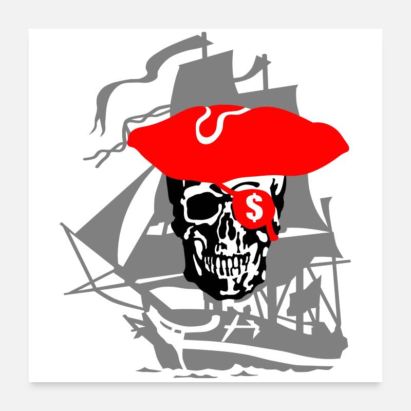 Pirate Poster 60 x 60 cm