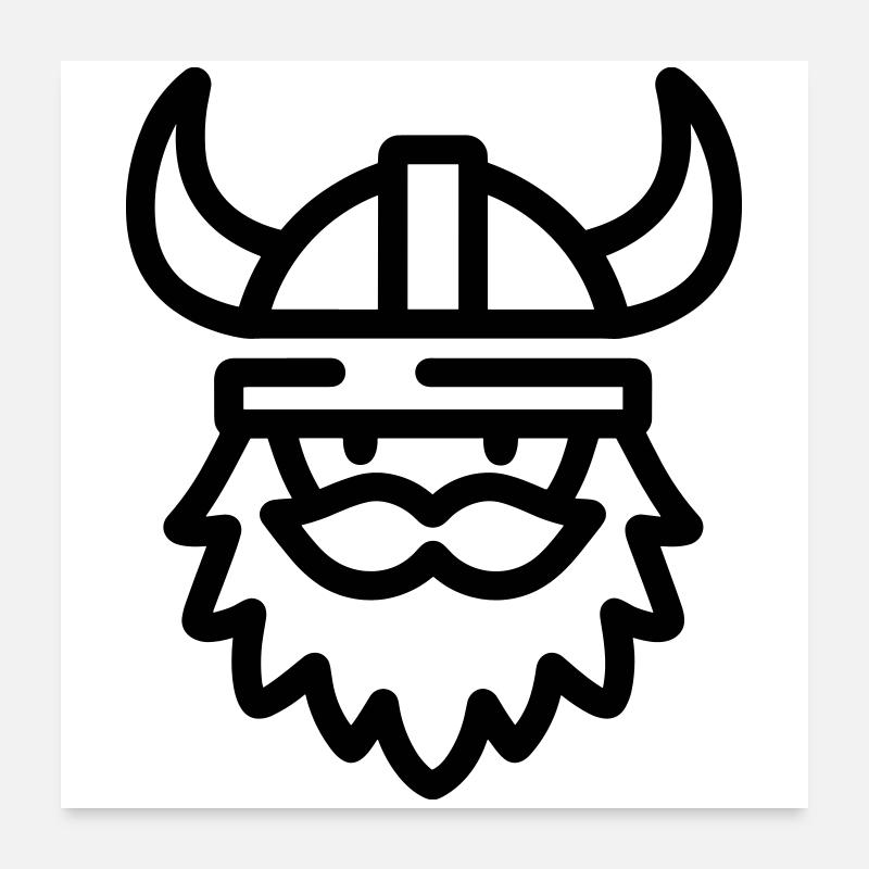 Wikinger Poster 60x60 cm