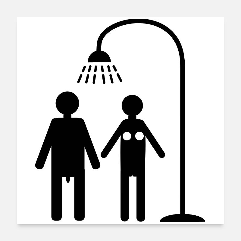 douche Poster 60 x 60 cm