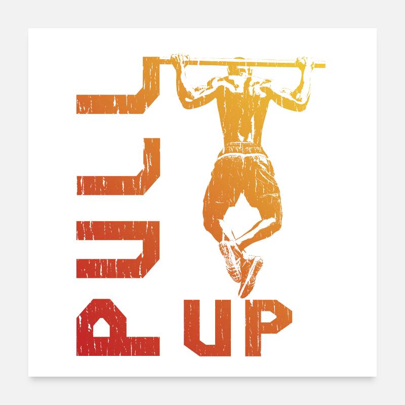 Gradient pull-up silhouette Poster 24" x 24" (60x60 cm)