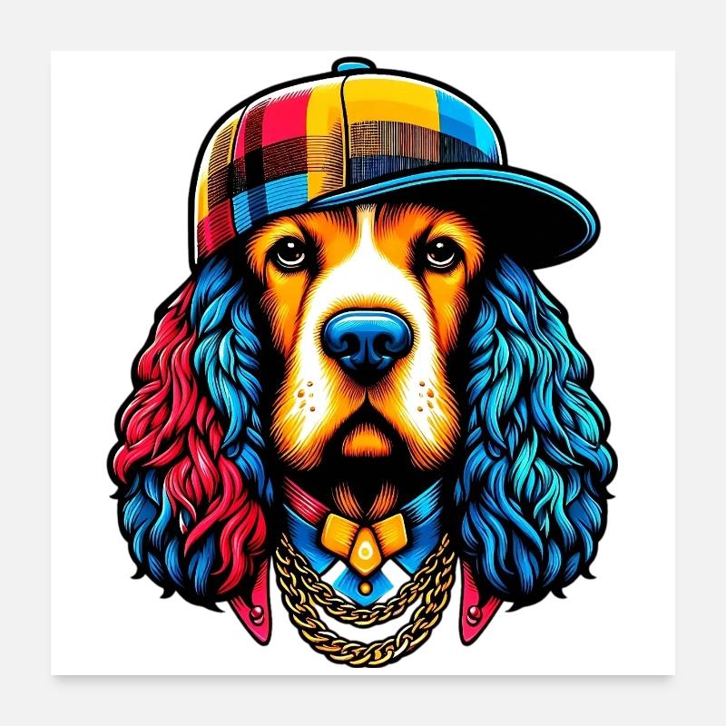 Hund Poster 60x60 cm