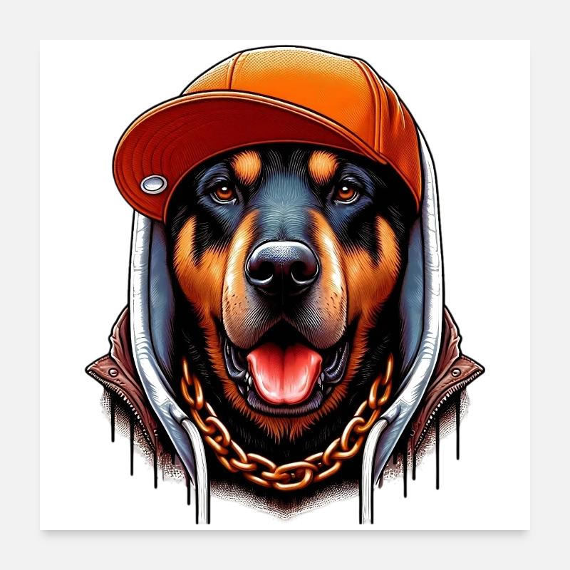 Chien Poster 60 x 60 cm