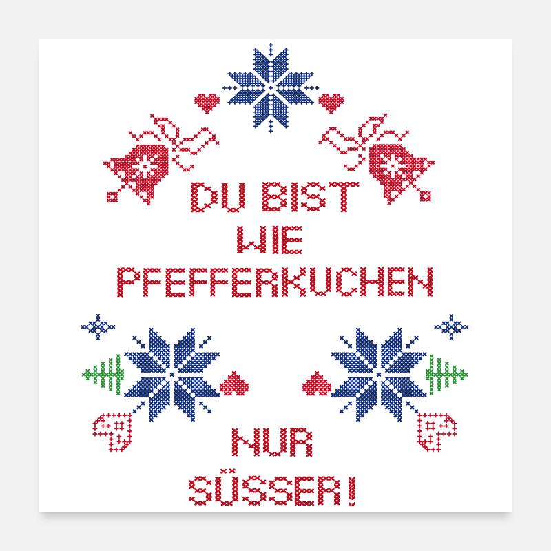 Pfefferkuchen Advent Poster 60x60 cm