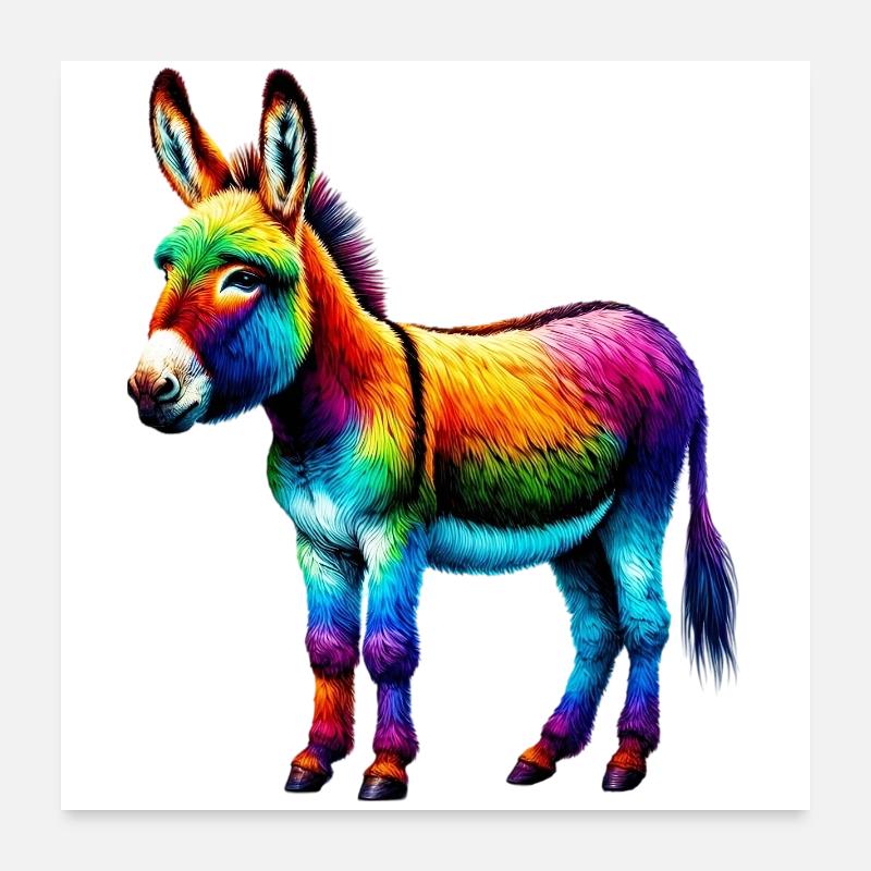 Esel-Maultier Poster 60x60 cm