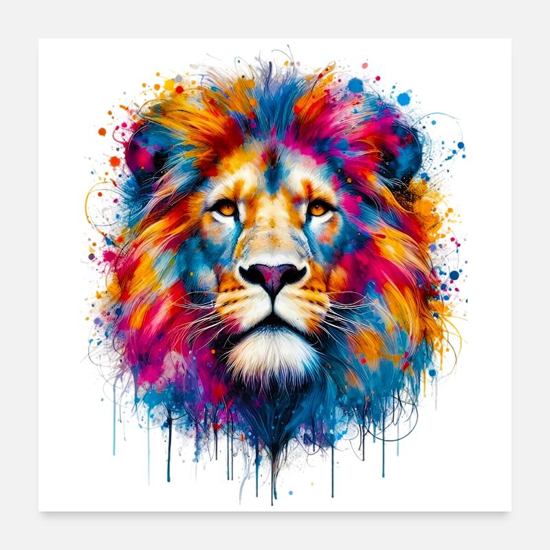 Löwe Poster 60x60 cm