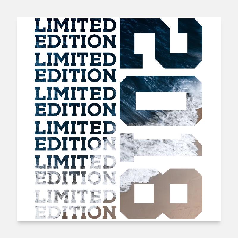 ÉDITION LIMITÉE 2018 8 ANS 8E ANNIVERSAIRE Poster 60 x 60 cm