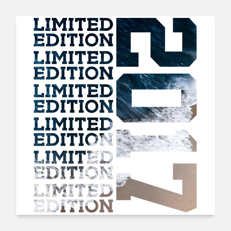 ÉDITION LIMITÉE 2017 9 ANS 9E ANNIVERSAIRE Poster 60 x 60 cm