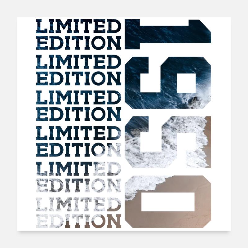 ÉDITION LIMITÉE 1950 76 ANS 76E ANNIVERSAIRE Poster 60 x 60 cm