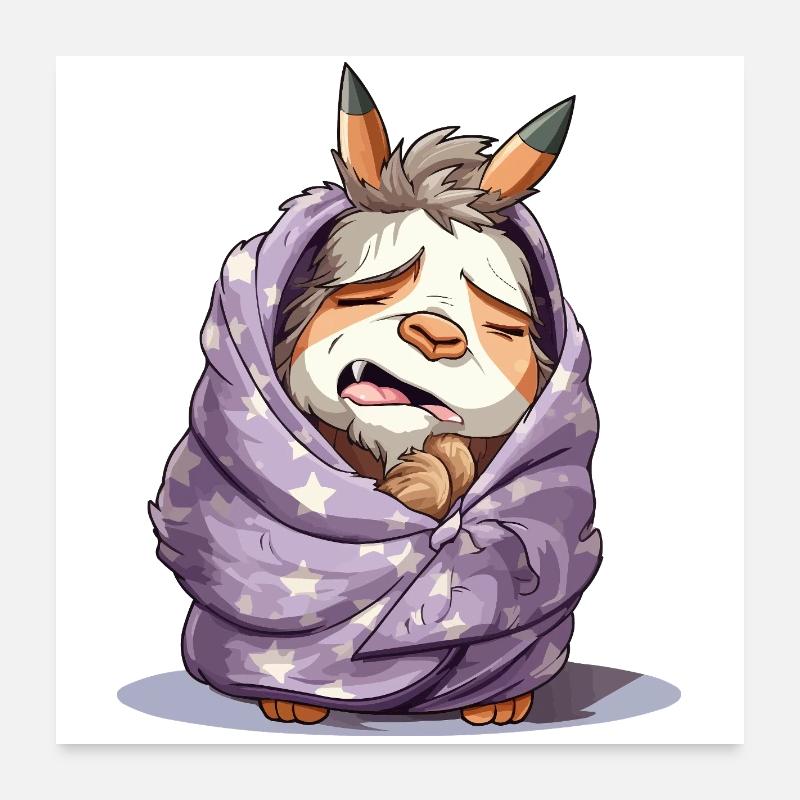 Compagnon de sommeil du lit étoilé Poster 60 x 60 cm