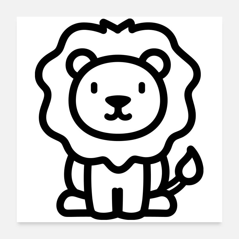 lion Poster 24" x 24" (60x60 cm)