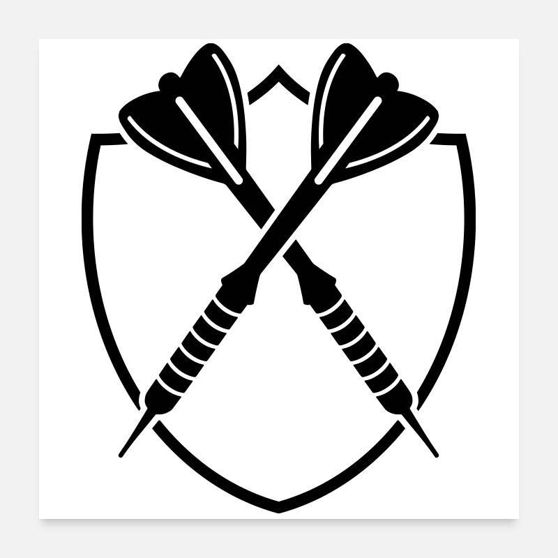 Fléchettes Logo Dart Poster 60 x 60 cm