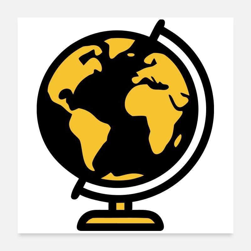 Globe Globe Earth School Poster 24" x 24" (60x60 cm)