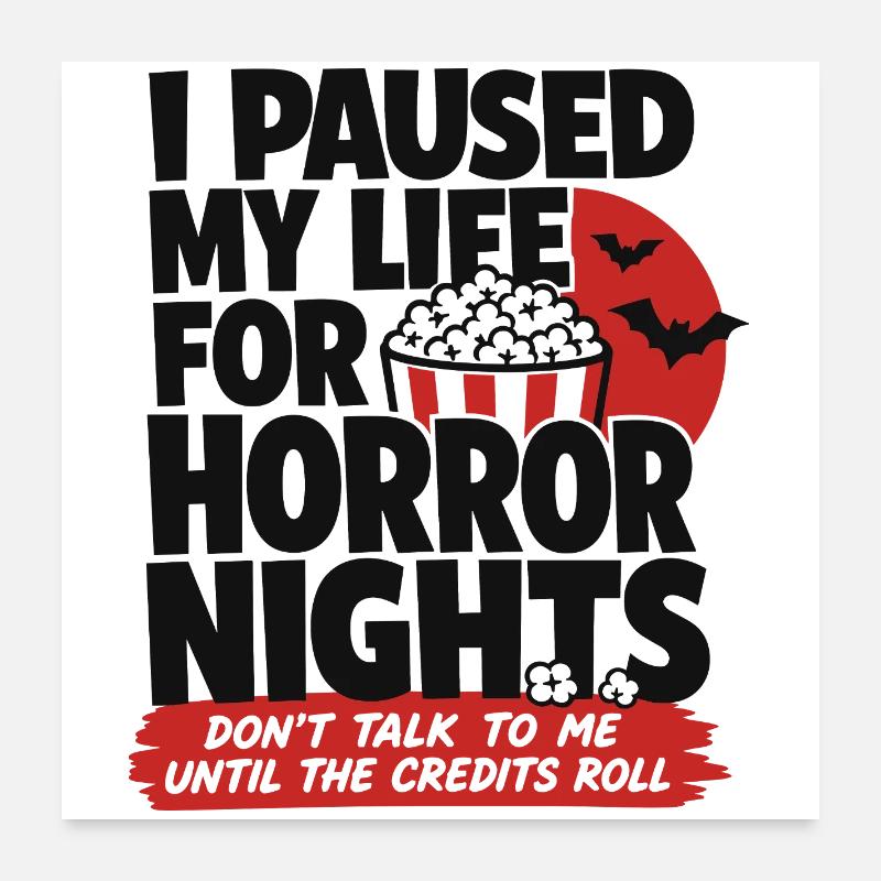 Horror Nights Credits Roll Poster 24" x 24" (60x60 cm)