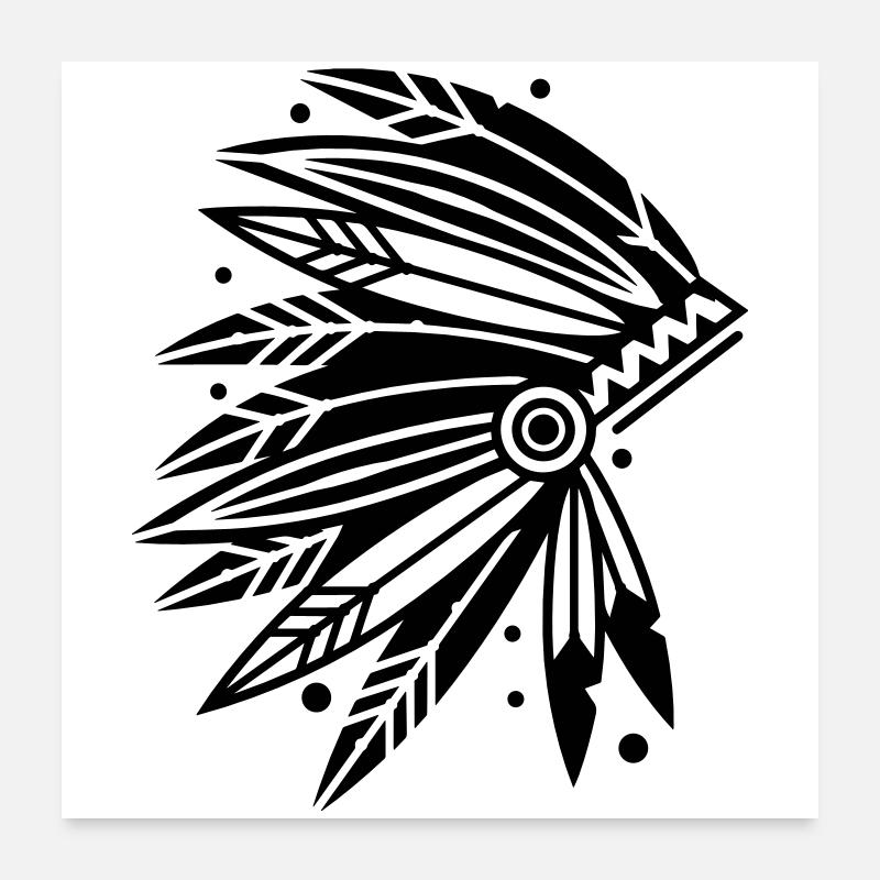 Chieftain's Headdress Poster 24" x 24" (60x60 cm)