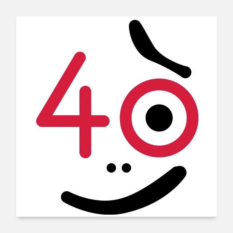40 années - Alors quoi? - Poster 60 x 60 cm - blanc