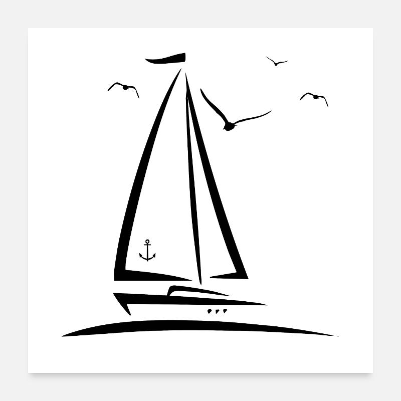 Navigation de plaisance - conception Poster 60 x 60 cm