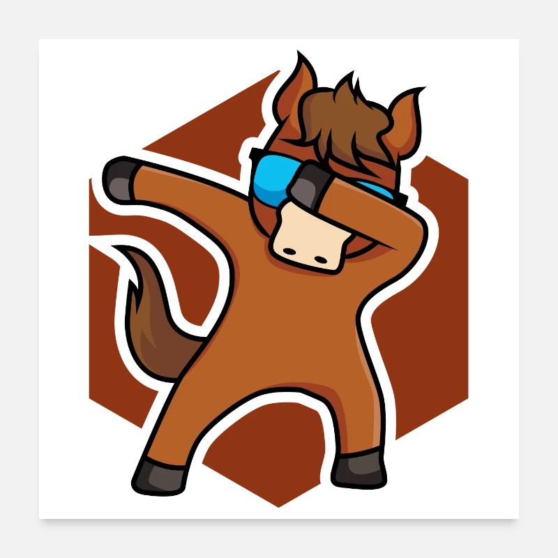 Tanzendes Pferdchen Poster 60x60 cm