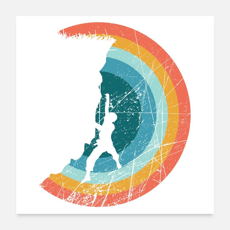 Klettern - Bergsteigen Poster 60x60 cm