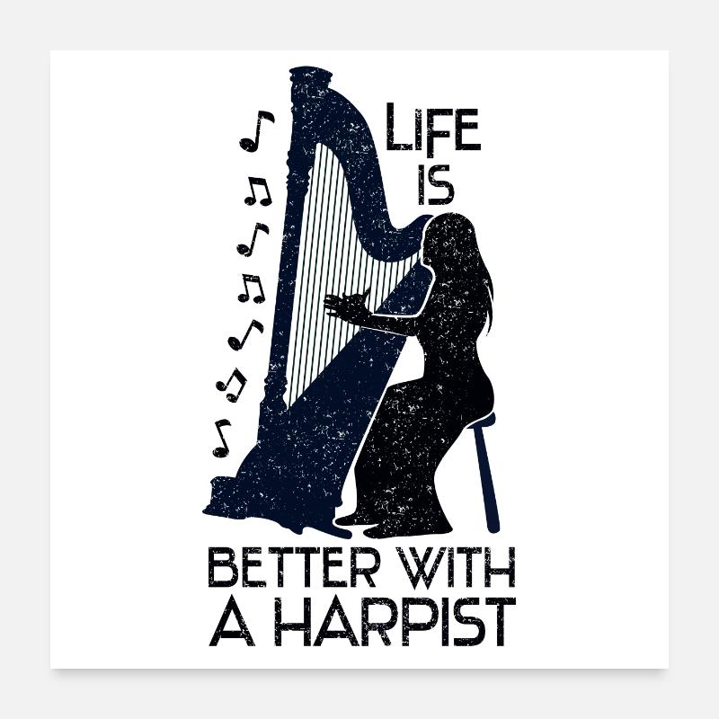 Harpe - design Poster 60 x 60 cm