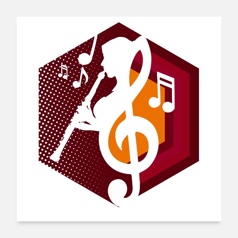 Clarinet - Clarinet player Poster 24" x 24" (60x60 cm)