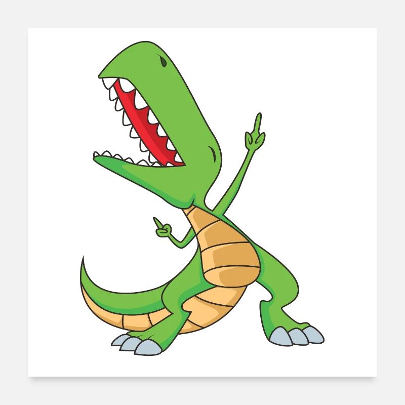 Tamponner le T-Rex | Dabbing Dinosaurs | Party Rex Poster 60 x 60 cm