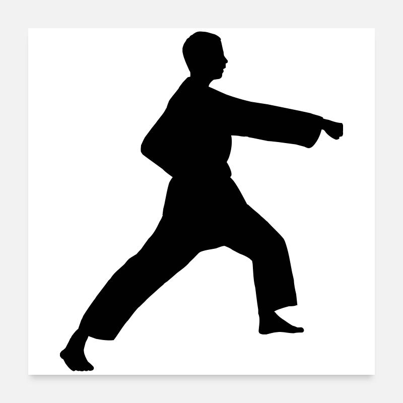 Punch karate or teakwondo punch - Poster 24" x 24" (60x60 cm) - white