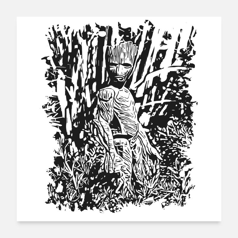 GROOT - Bad-tempered - Wurzelmännlein Poster 24" x 24" (60x60 cm)