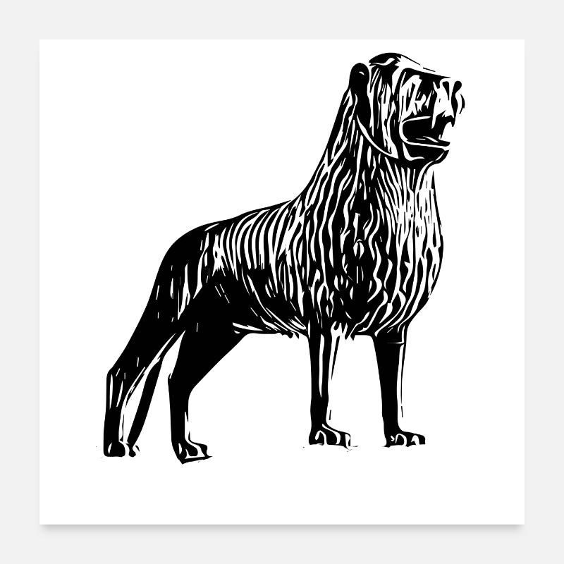 Lion de Brunswick Poster 60 x 60 cm