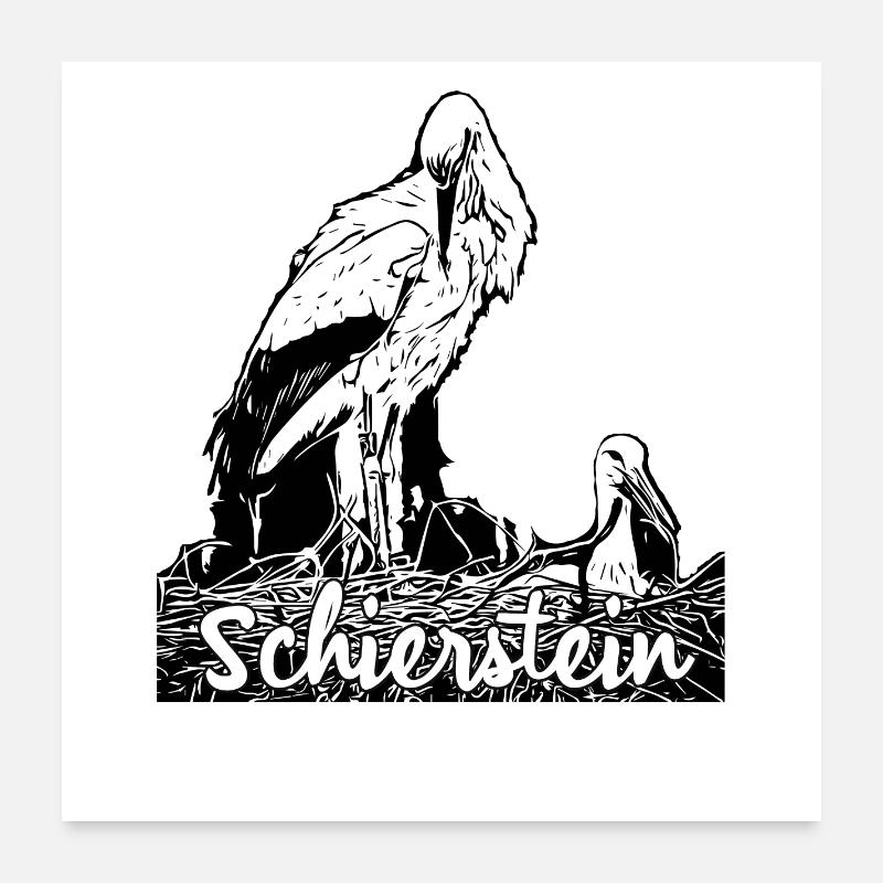 Stork's Nest - Wiesbaden - Schierstein Poster 24" x 24" (60x60 cm)