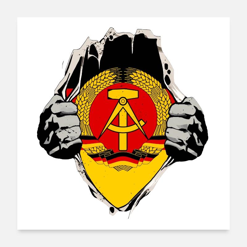 GDR under the shirt Poster 24" x 24" (60x60 cm)