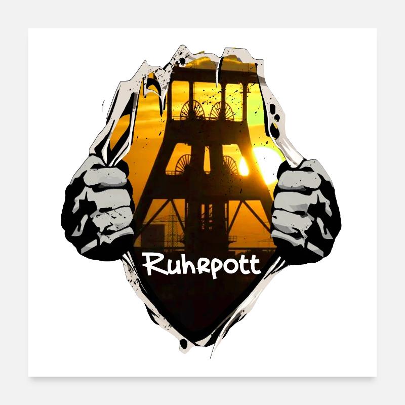 Ruhrpott sous la chemise Poster 60 x 60 cm