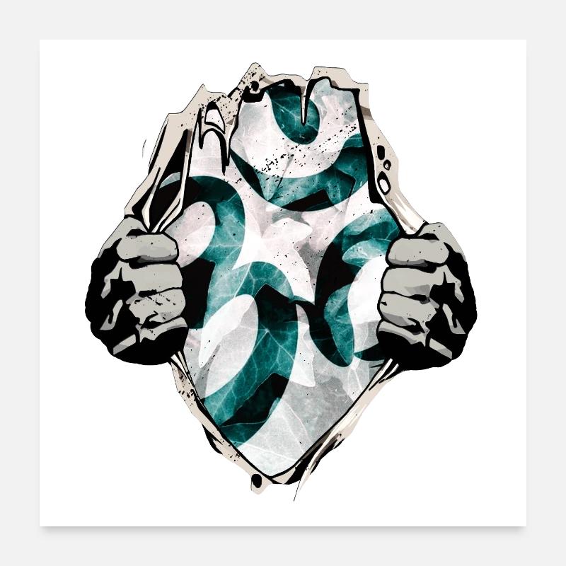 Om sous la chemise Poster 60 x 60 cm