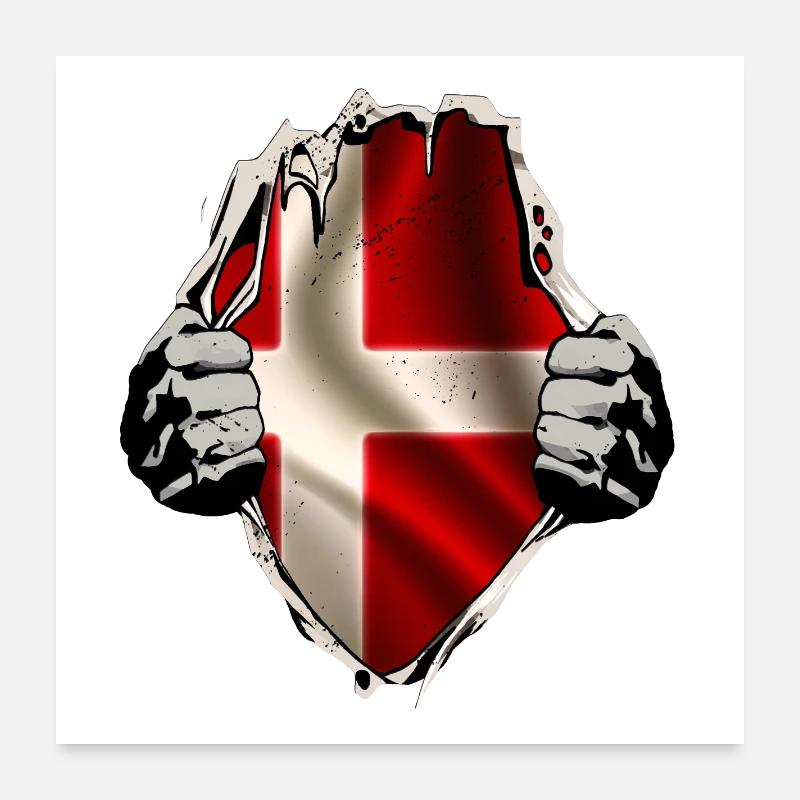 Le Danemark sous la chemise Poster 60 x 60 cm