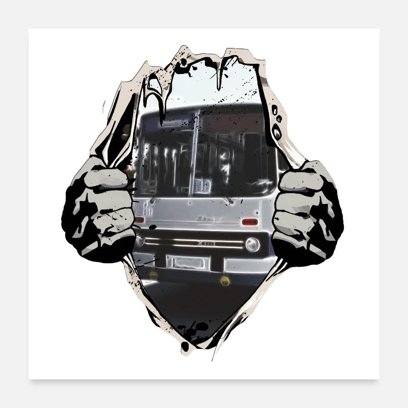 Bus d’Ikarus Poster 60 x 60 cm