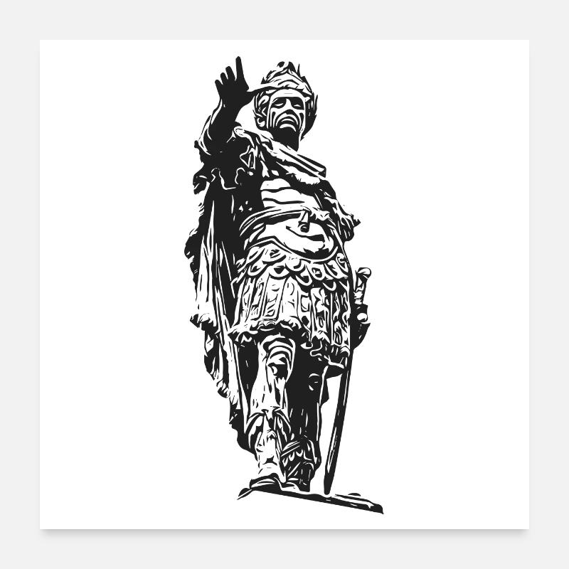 Augustus Augustusbrunnen Augsburg Poster 60x60 cm