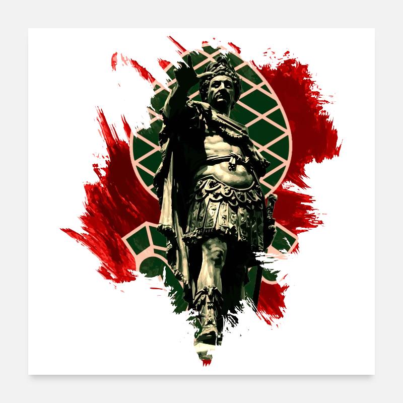 Augsburg - Poster 60x60 cm - Weiß