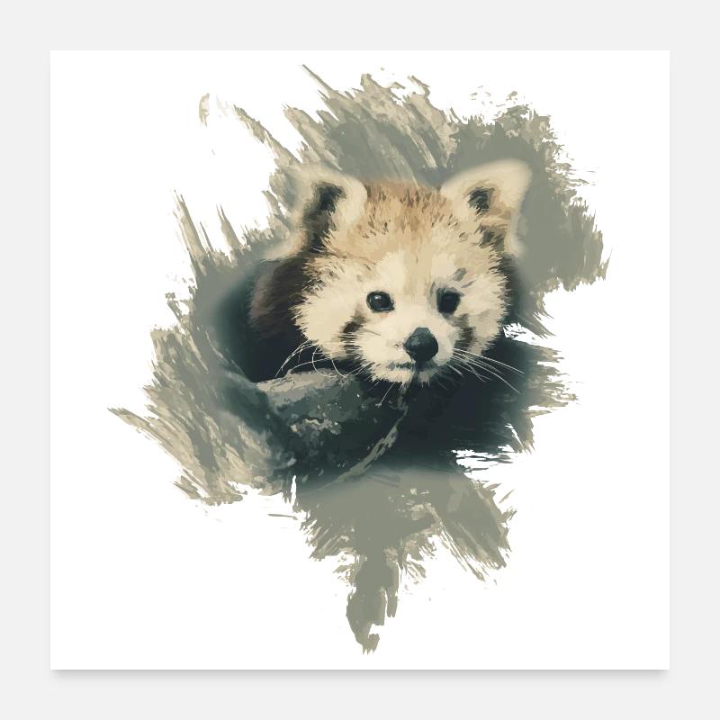 Red panda Poster 24" x 24" (60x60 cm)