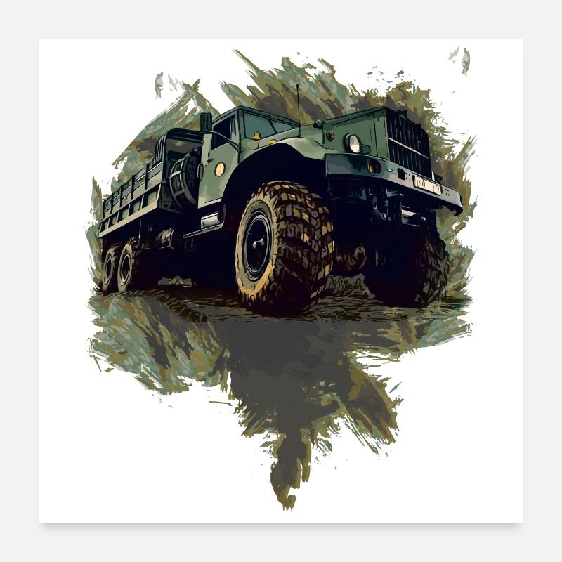 Camion Kraz GDR Poster 60 x 60 cm