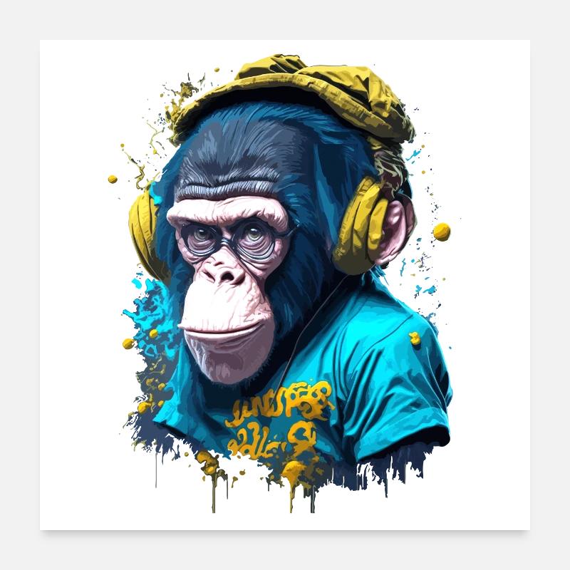 Iconic monkey Poster 24" x 24" (60x60 cm)
