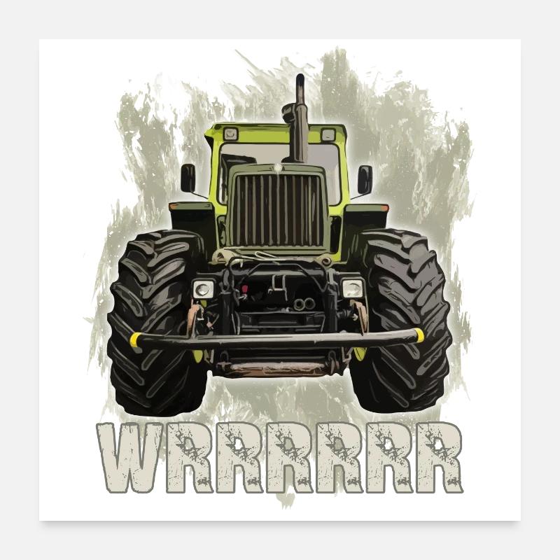 MB trac wrrrrrr - Poster 60x60 cm - Weiß