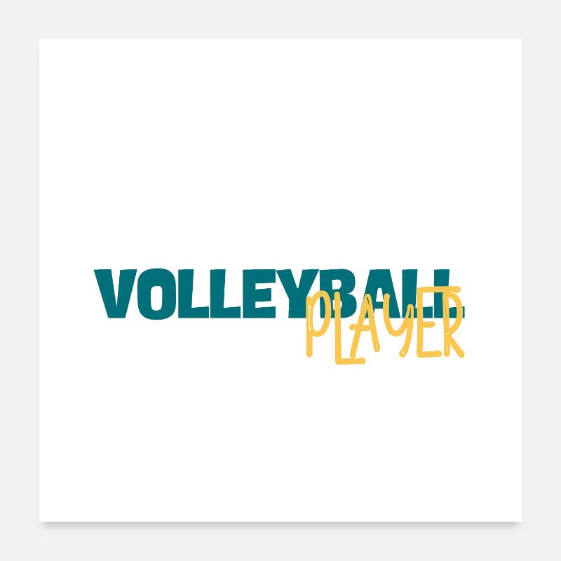 Volley Dive : Duo de joueurs dynamiques Poster 60 x 60 cm