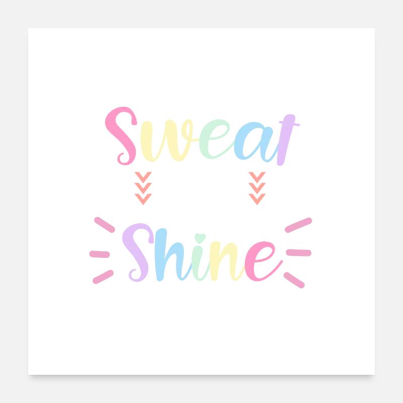Schweiß jetzt glänzt später Fitnessstudio-Design Poster 60x60 cm