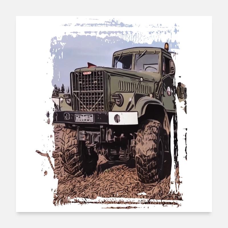 KRAZ LKW Poster 60x60 cm